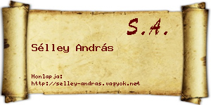 Sélley András névjegykártya